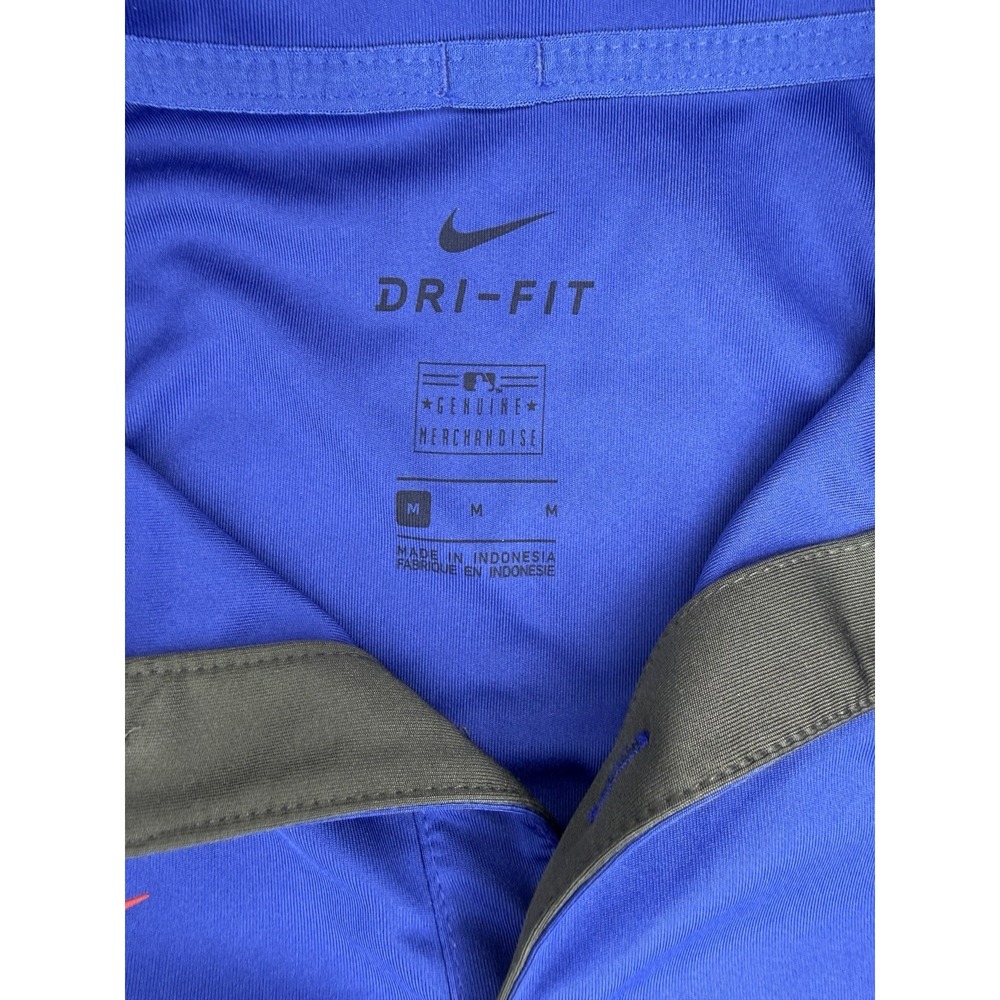 Nike Dri-FIT Chicago Cubs Mens Medium Blue Polo Shirt MLB Short Sleeve - Picture 4 of 10